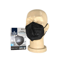 Lade das Bild in den Galerie-Viewer, FFP2-Schutzmaske Schwarz (Modell Musk - Made in Turkey)
